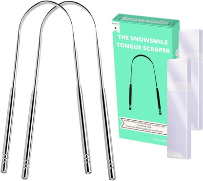 Snowsmile Tongue Scraper for Adults 2 Pcs with Cases