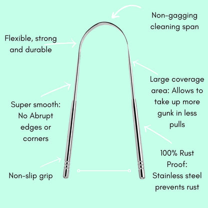 Snowsmile Tongue Scraper for Adults 2 Pcs with Cases